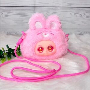 Pink Bunny Plush Shoulder Bag